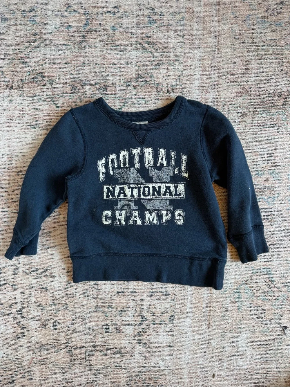 Place Navy Sweatshirt with 'Football National Champs' Graphic
